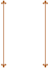 Vintage fleur de lis border vector, elegant brown ornamental frame lines, classic decorative divider elements for wedding invitations and certificates © sidra
