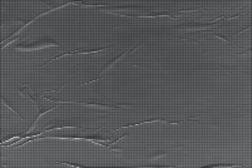 Fototapeta premium Gray crumpled paper texture on transparent background with smooth folds