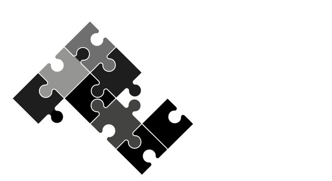 Jigsaw puzzle pieces coming together