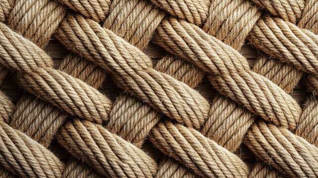 Jute rope background woven diagonal pattern seamless natural texture twisted fibers hemp cordage organic material web design backdrop brown golden beige