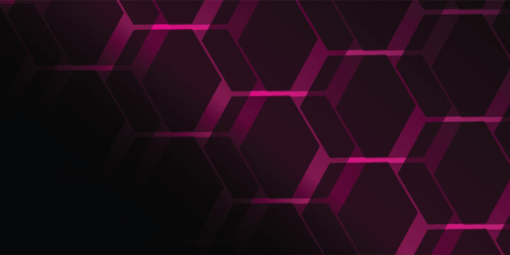 Abstract dark tech background with repeating 3D cube grid, bright pink neon edges, deep black and purple gradient, premium wallpaper, Vol 1