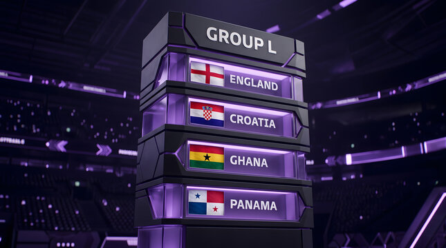 Sports tournament group standings display