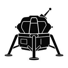 Space lander vector illustration for science and exploration design. © MdSaddam