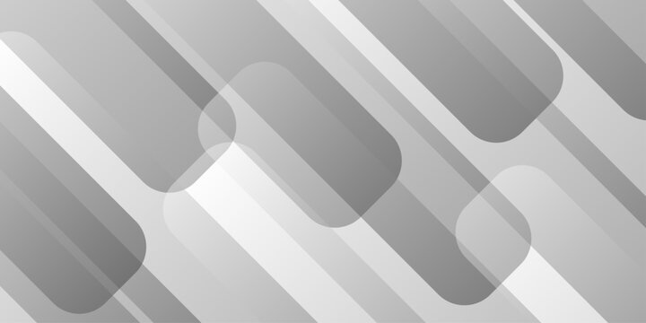 Abstract minimal white and grey glossy squares triangle, abstract tech corporation smooth web space surface digital banner design stripes concept for web, flyer.