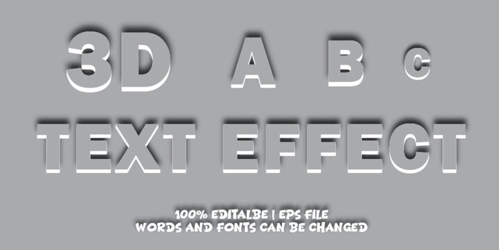 Editable text effect - High Voltage 3D Game style