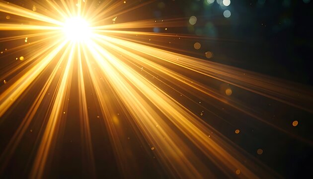 Bright Light Shining in Dark Background.