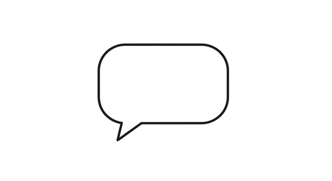 Speech bubble icon outline