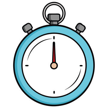 Chronometer illustration with a simple, clean design showing a stopwatch for timing events