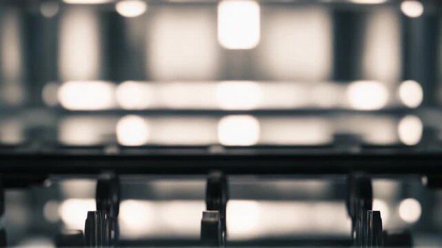 Industrial equipment working on a metallic surface, creating intricate details and reflecting ambient light, highlighting the precision engineering required for modern manufacturing processes