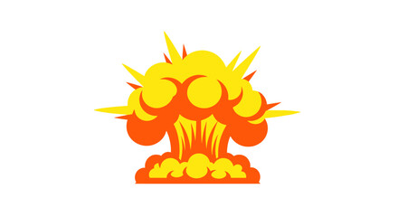 Explosion Comic Style, Fire Burst, Energy Blast, Retro Cartoon Effect © BUDI