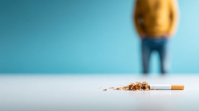 A symbolic artwork highlighting the detrimental effects of smoking on health and personal well-being