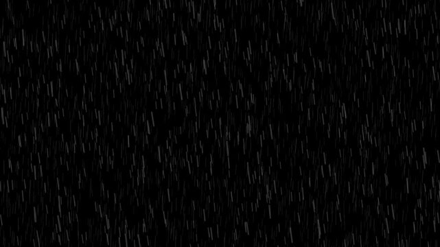 Heavy rain falling on black screen. Raindrops splashing. heavy rain looping on Black and green screen. Falling raindrops footage animation. seamlessly looped rain animation