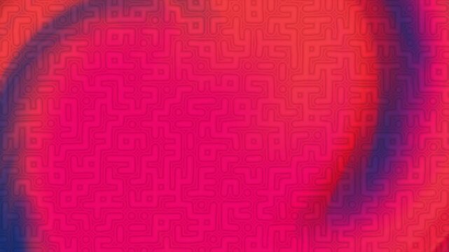 Vibrant abstract background featuring a soft, glowing pink and red gradient with subtle geometric patterns and a central circular blur.