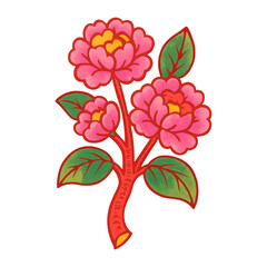 Obraz premium PNG Vibrant floral tattoo design