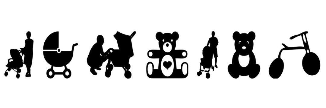 Editable Baby Nursery Vector Icons Bundle for Cricut Scrapbooking Branding and Commercial Graphics