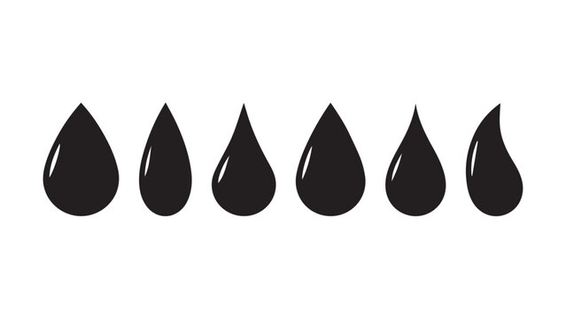 vector illustration of a drop of oil