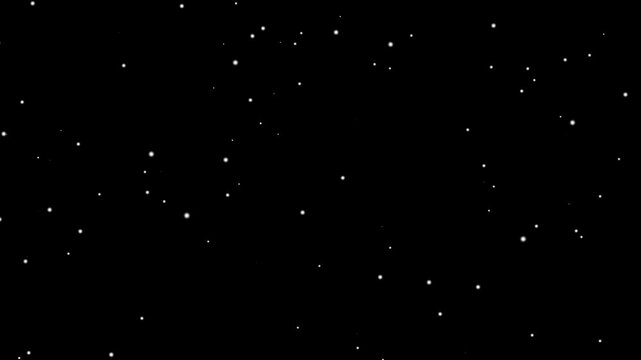 Animated realistic slowly Winter snow falling on black background, seamless loop. Alpha channel. Snow flakes Christmas overlay, High quality 4k footage
