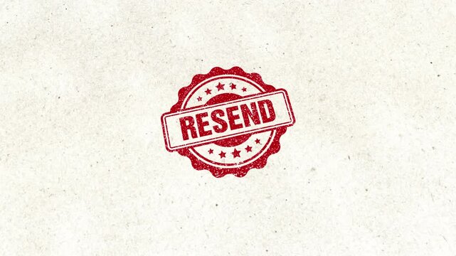 Resend Wooden Rubber Stamp Seal Animation