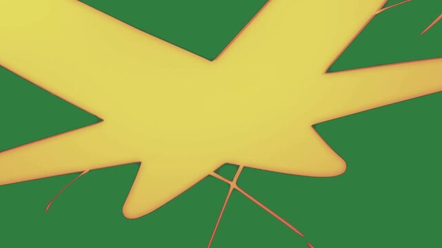 Yellow star on bird red dot it flower lines picture of surfboard movement colorful gesture layers design elements