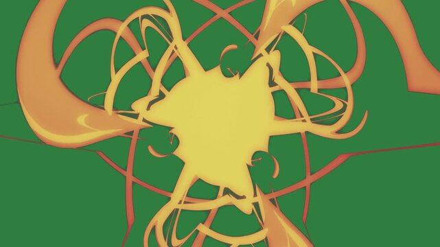 Yellow flower on star red lines it picture of man logo backgrounds emotion figure expression scene frame illustration