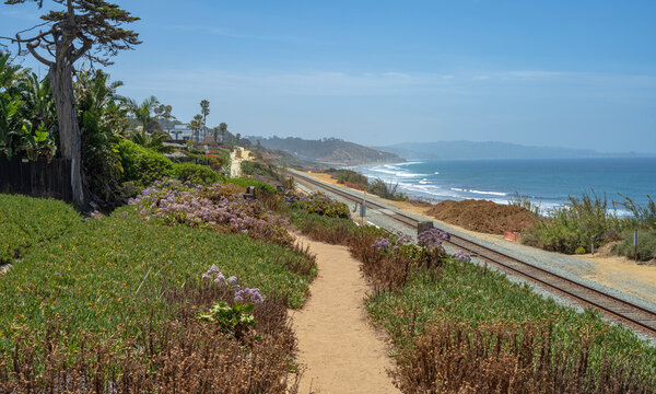 Shoreline and scenery near Carlsbad California.