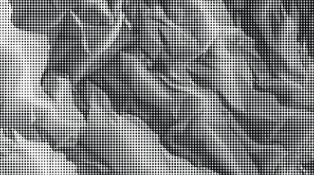 Crinkled gray paper texture fills the entire frame on a transparent background with folds and creases