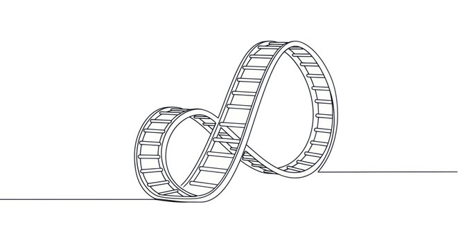 Infinite Roller Coaster Loop, M&ouml;bius Strip Concept, Endless Ride, Abstract Design