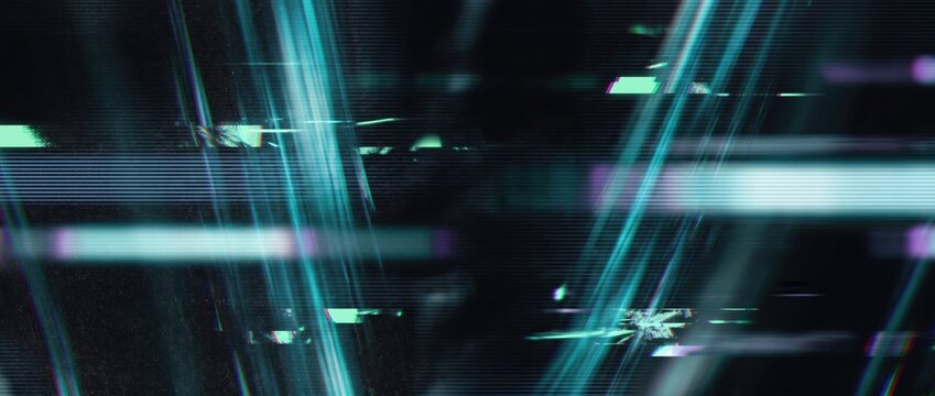 Glitch Abstract Digital Background with Teal and Charcoal Tones for Modern Design