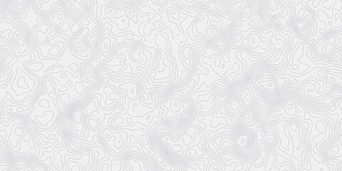 White Curved Paper Relief Background With Abstract Terrain Elevation Contour Line Artwork Seamless Topographic Map Pattern Design Featuring Smooth Geographic Surface Layers © ALAMA