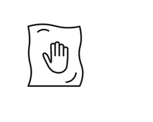 Fototapeta premium Cleaning cloth icon vector icon on white background. EPS10