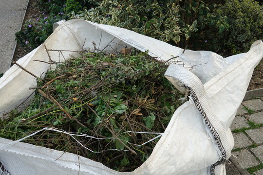 D&eacute;chets verts dans des big bag
