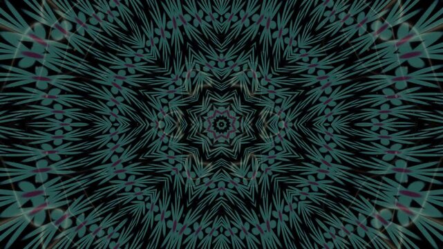 Latar Belakang VJ Loop Terowongan Mobius Daisies Kaleidoskop 4K