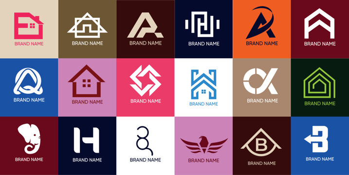 Creative Corporate Logo Collection with Modern Brand Identity Symbols
Abstract Company Logo Set with Minimal Geometric Icons Professional Logo Bundle for Business Branding and Identity