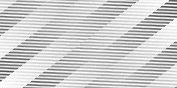 Geometric diagonal oblique vector curve gradient black and white graphic stripe line. Repeated fine diagonal lines Thin slash line stripes diagonal vector elegant background