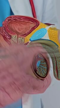 Understanding male reproductive anatomy with a detailed model and health information