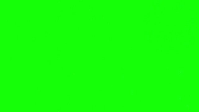 Bright colorful fireworks exploding across a green screen for seamless digital compositing and event celebrations