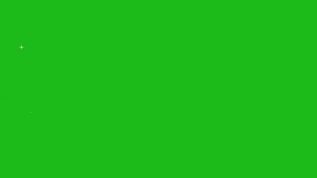 Glittering Star particle trails for video transition green screen 4k video overlay. glitter star explosion 4k Magic glitter sparkle trail, particle magic tail sparkling glitter star dust trail loop.