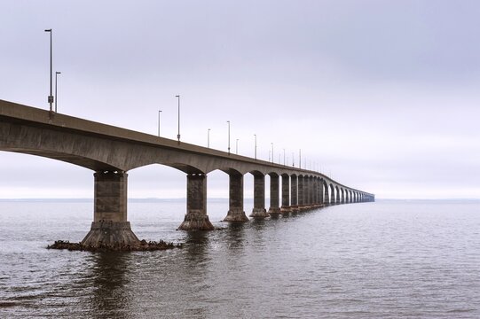 Confederation bridge linking New Brunswick with Prince Edward Island, Canada