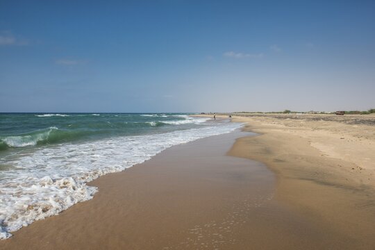 Indian ocean coast near the coastal town of Berbera, Somaliland, Somalia