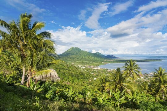 Overlook over Rabaul, East New Britain, Papua New Guinea
