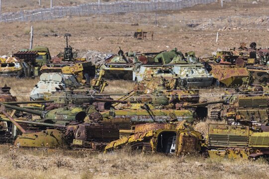 Tank Graveyard outside Kabul, Afghanistan