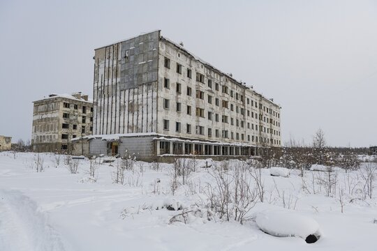 Abandoned mining city Kadykchan, Road of Bones, Magadan Oblast, Russia