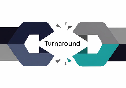 Modern Flat Vector Illustration of Business Merger Cancellation and Corporate Turnaround Strategy Concept