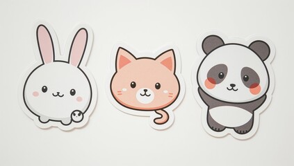 Fototapeta premium Adorable Kids Sticker Pack Isolated Illustration