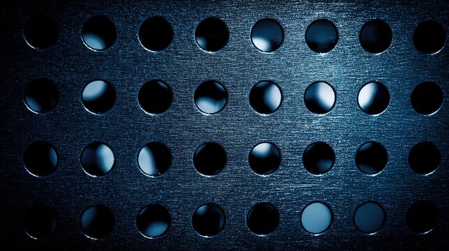 steel. Blue-toned metal pattern with subtle reflections, embodying a minimalist and industrial aesthetic. safety posters.