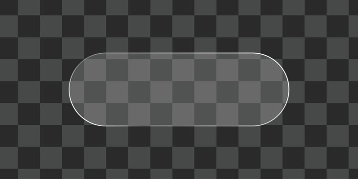Glassmorphism rounded rectangle shape with soft blur effect