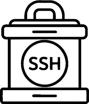 Network Server SSH Secure Shell Security Icon