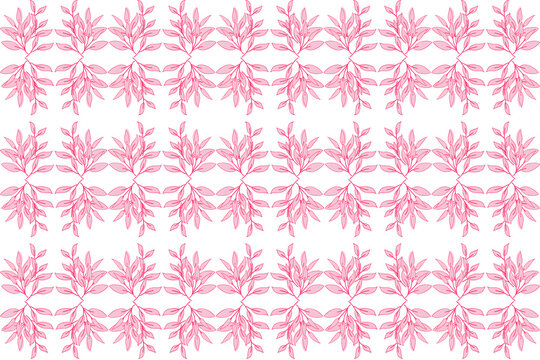 Seamless Pink Leaf Pattern Elegant Floral Background for Textile Design