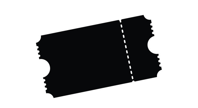 ticket silhouette on a white background