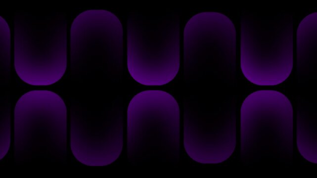 Deep purple glossy undulating wave shapes flow rhythmically across a black background with a rich velvet-like texture